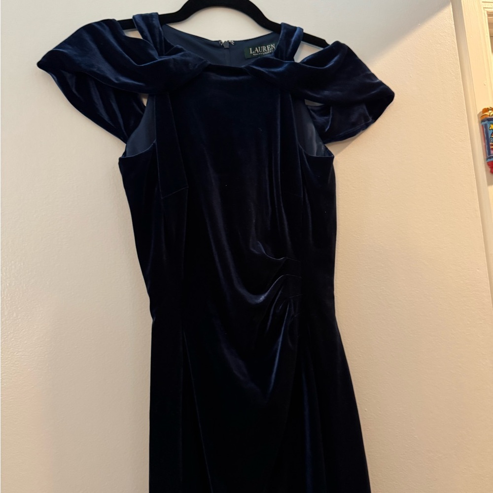Ralph Lauren Midnight Blue Asymmetrical Dress
